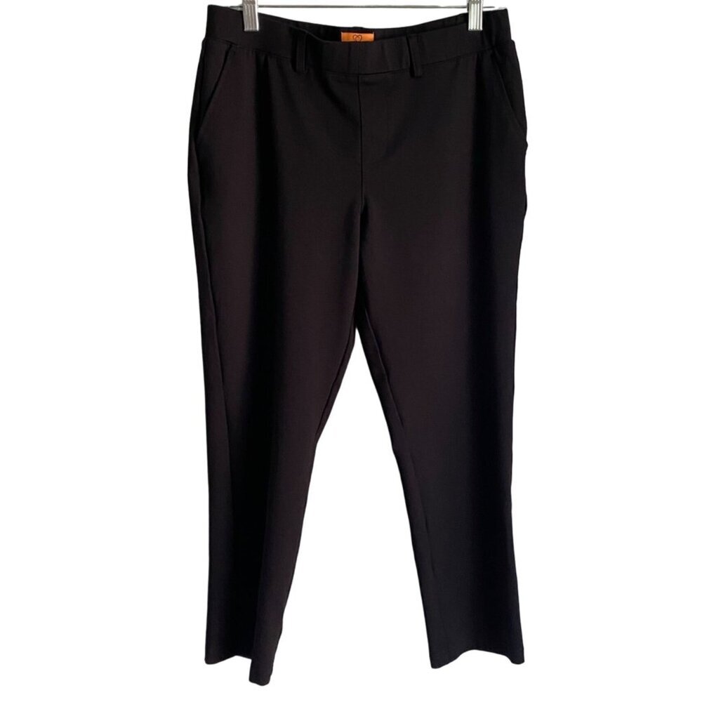 Marycrafts Black Pull On Dress Ankle Trouser Pants with Pockets Women's Size 12